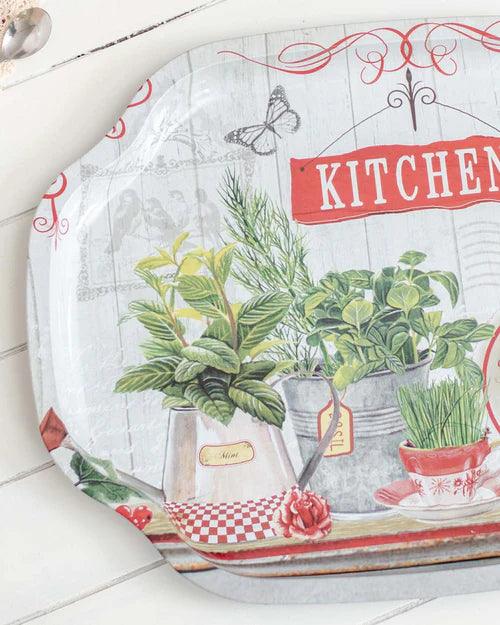'Kitchen' Curved Rectangle Serving Tray- set of 2