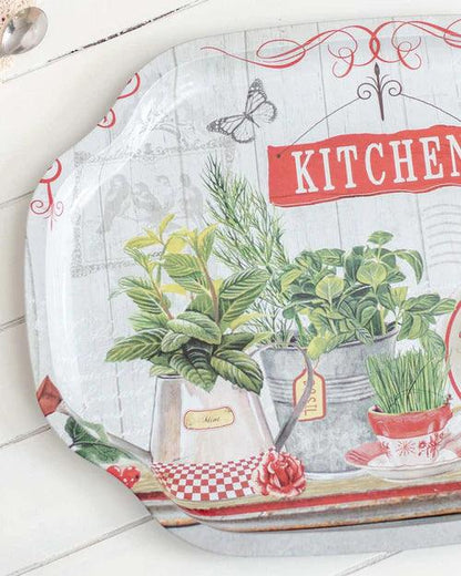'Kitchen' Curved Rectangle Serving Tray- set of 2