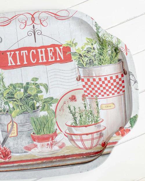'Kitchen' Curved Rectangle Serving Tray- set of 2