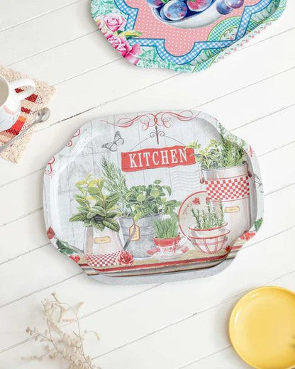 'Kitchen' Curved Rectangle Serving Tray- set of 2