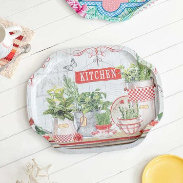 'Kitchen' Curved Rectangle Serving Tray- set of 2