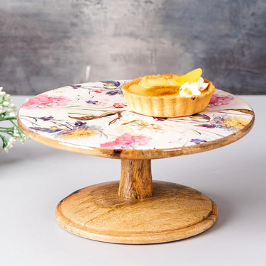 Mango Wood Cake Stand - Pink