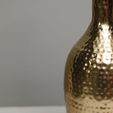 Hammered Shaped Brass Vase