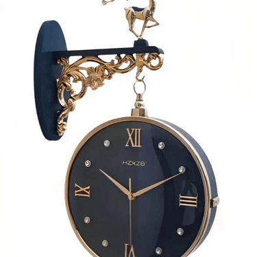 Imported Blue Double Sided Hanging Clocks