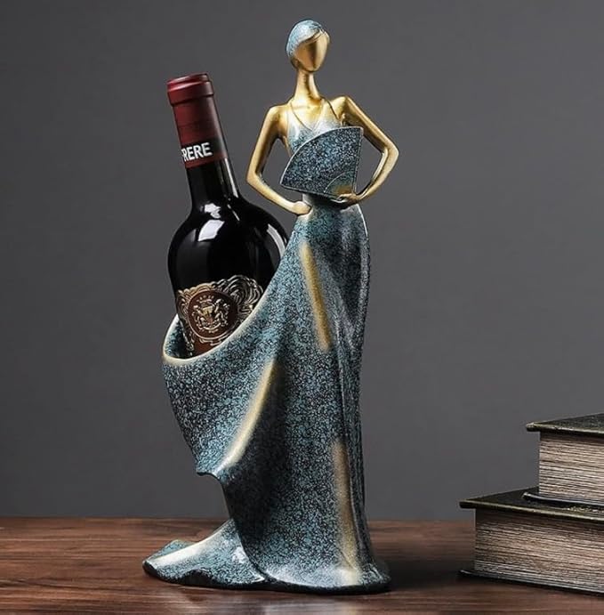 Luxury Lady wine bottle holder : Blue