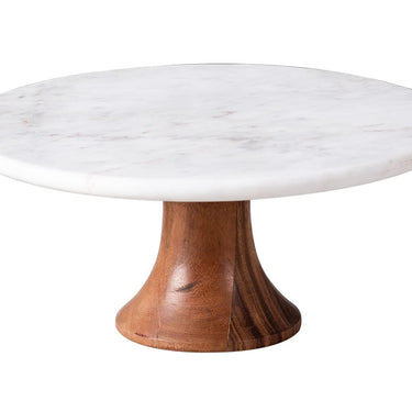 Marble Cake Stand for Dining Table Round Cake Holder Dessert Stand for Birthday