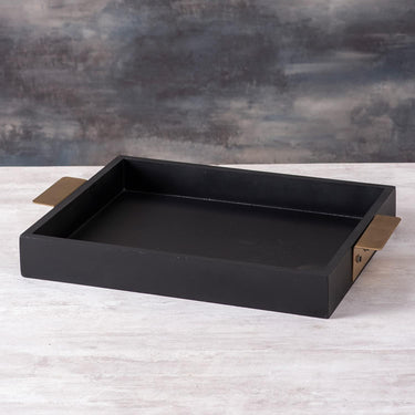 Tray for Serving Wooden Tray for Serving |MDF Tray for Dining Table Gold Handle