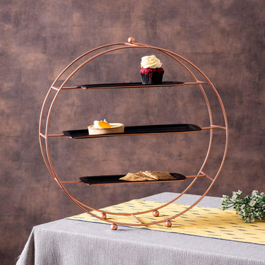 Round buffet organiser cake stand for party | Cup cake muffins Dessert Stand with 3 Shelves