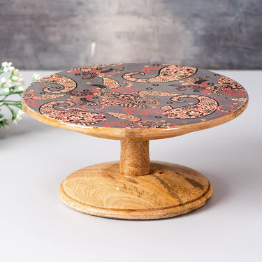 Cake stand for party | cake stand for cake cutting cup cake stand | Printed wooden dessert stand