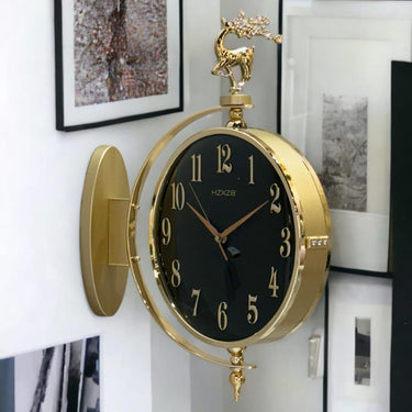 Double-Sided Wall Clock Living Room Creative Mute Two-Sided Clock