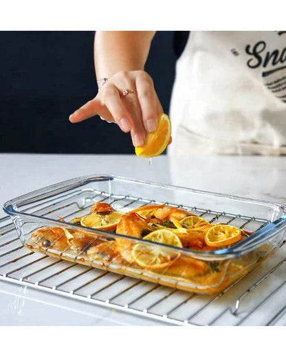 Glass Rectangular Baking Tray '1.6L' - Set of 2
