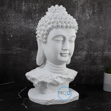 THE AMOGHASIDDHI BUDDHA HEAD STATUE - LARGE (WHITE)