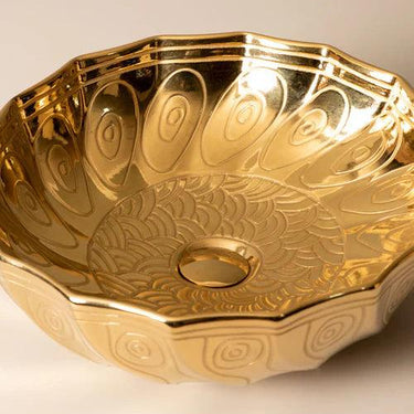 Golden Porcelain Countertop Basin