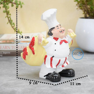 CHEF HOLDING CART SALT AND PEPPER SHAKER HOLDER