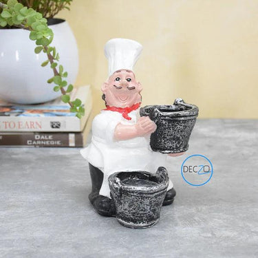 LAUGHING CHEF SALT AND PEPPER SHAKER HOLDER