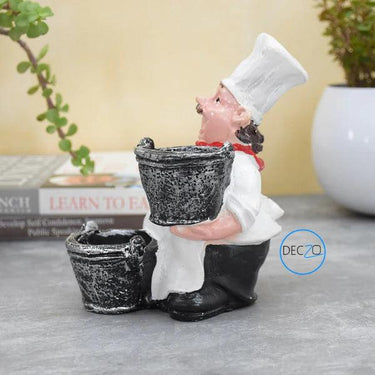 LAUGHING CHEF SALT AND PEPPER SHAKER HOLDER