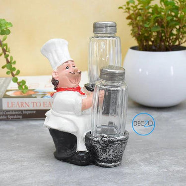 LAUGHING CHEF SALT AND PEPPER SHAKER HOLDER