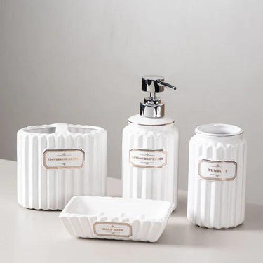 Pious 4-Piece Bath Set - White