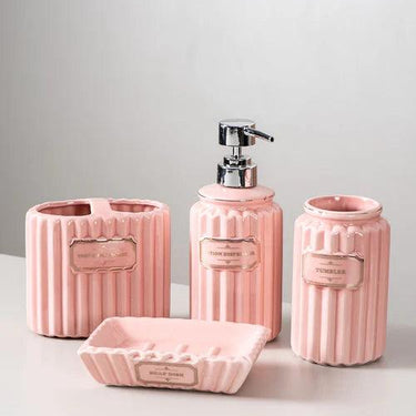 Pious 4-Piece Bath Set - Pink