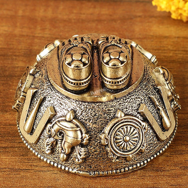 Pure Brass Superfine Lord Tirupati Balaji Feet Charan Paduka | 2 Inch Height