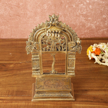 Pure Brass Singhasan Peeta for God Idols | 9 Inch Height