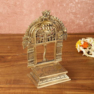 Pure Brass Singhasan Peeta for God Idols | 9 Inch Height