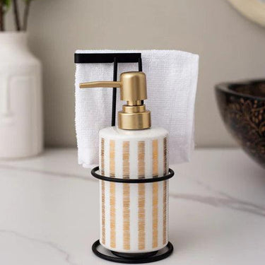 Ribbed Soap Dispenser - White