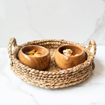 Handcrafted Woven Tray | Water Hyacinth