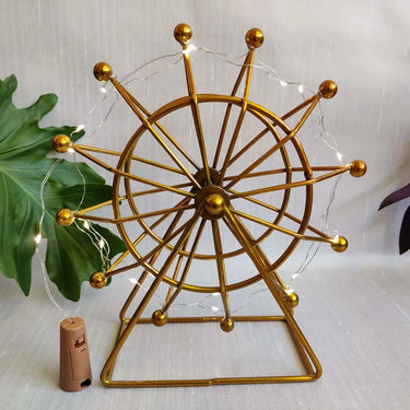 Ferris Wheel Shelf Decor - Modern Gold Accent Decor