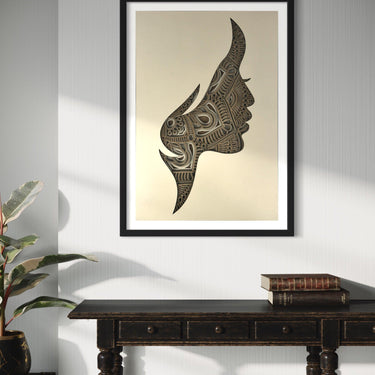 Face of a Lady Multilayer Laser Cut Wall Art Wall Sculpture With Frame