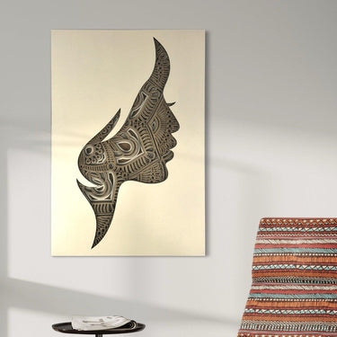 Face of a Lady Multilayer Laser Cut Wall Art Wall Sculpture Without Frame