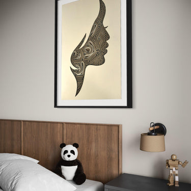 Face of a Lady Multilayer Laser Cut Wall Art Wall Sculpture With Frame