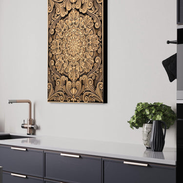 Flower Mandala with 12 Multilayer Laser Cut Wall Art Wall Sculpture Without Frame