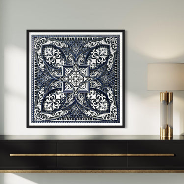 Royale Mandala 8 Layer Laser Cut Wood Wall Art Wall Sculpture Mandala With Frame