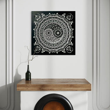 Ying Yang 8 Layer Laser Cut Wood Wall Art Wall Sculpture Without Frame