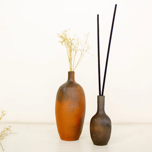 Terracotta Miniature Pots | Miniature Combo of Vase and Incense Holder Vol 1  | Terracotta