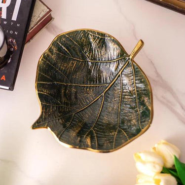 Ashvattha Metal Leaf Platter