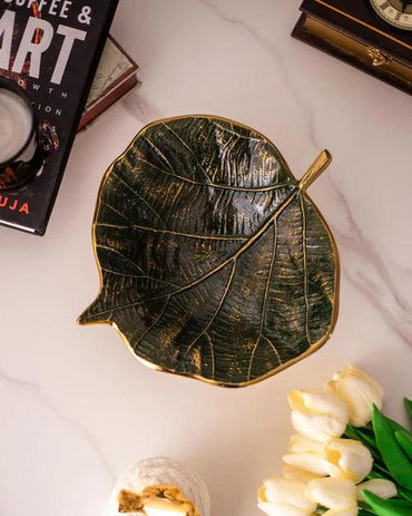 Ashvattha Metal Leaf Platter