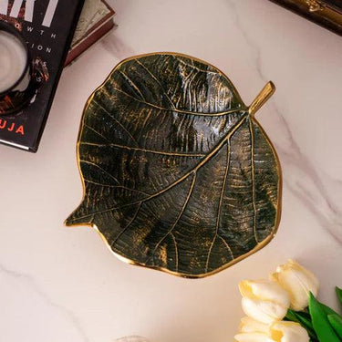 Ashvattha Metal Leaf Platter