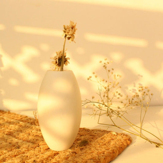 Oval Vase | White Indian Marble