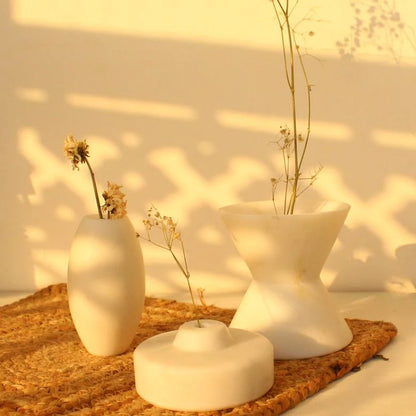 Mini Cylinder Vase White Indian Marble