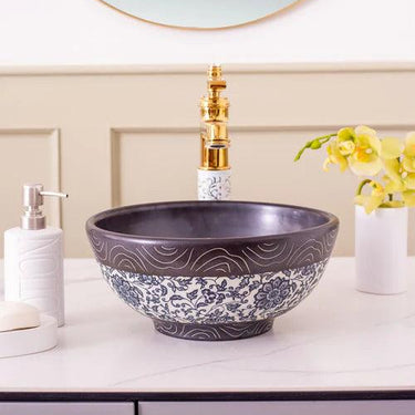 Blackline Porcelain Counter Top Basin