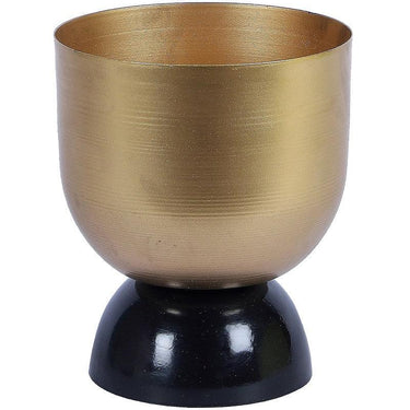 Black & Gold Double Layer Detachable Planter Set Of 2