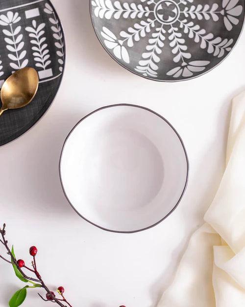 Italian Vlgano Grey Serving Bowl