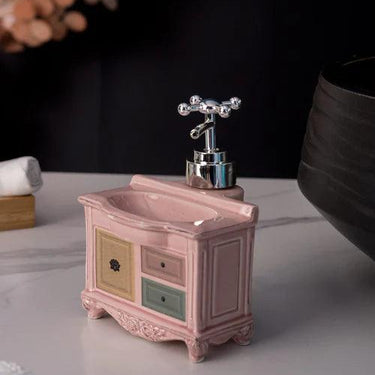 Vanity Cabinet Soap Dispenser - Pink