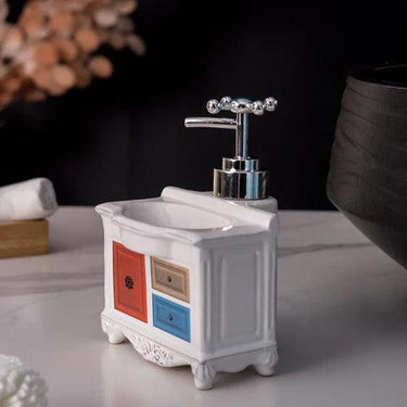 Vanity Cabinet Hand Soap Dispenser - White