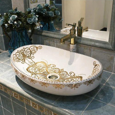 Medallion Porcelain Counter Top Basin