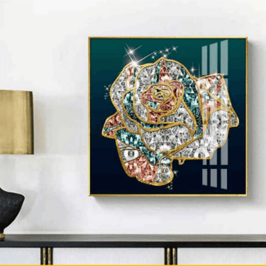 Modern Decoration Picture 5D Rose Crystal Wall Hanging Painting