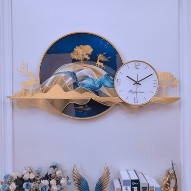 Metal Wall Clock Decorative Iron Metal Hanging Wall Clock For Home