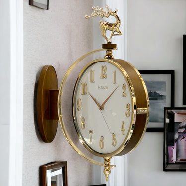 Double-Sided Wall Clock Living Room Creative Mute Two-Sided Clock